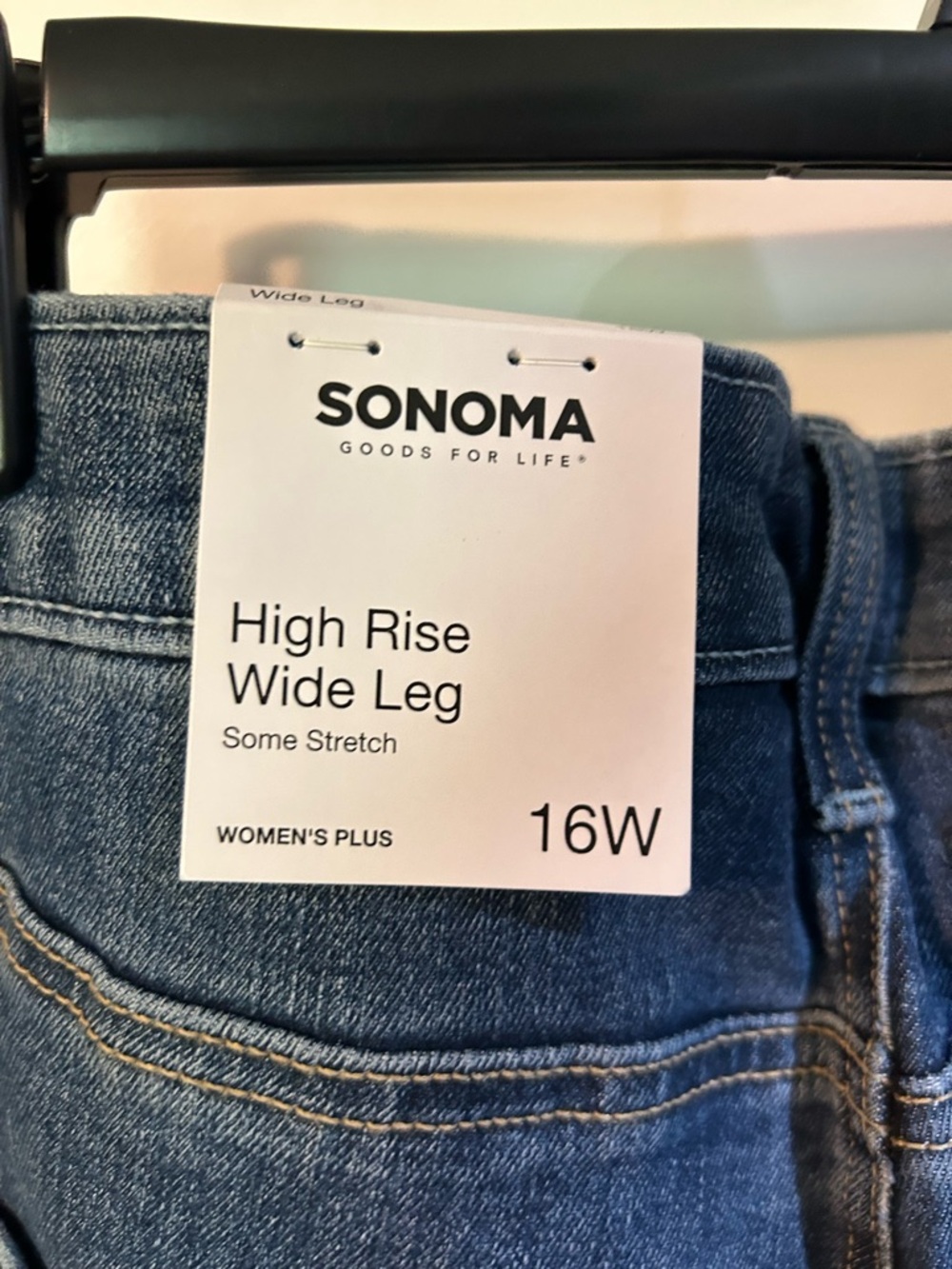 Sonoma Wide Leg Dark Blue Denim Jeans - Picture 2 of 2